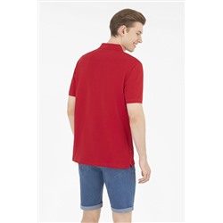 Erkek Kırmızı Basic Polo Yaka Tişört