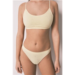 Tanga Seamless amarilla floral