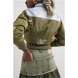 Minifalda vaquera patch de volantes