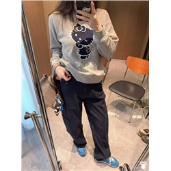 Теплый женский свитшот с толстой флисовой изнанкой  Hell*o Kitt*y