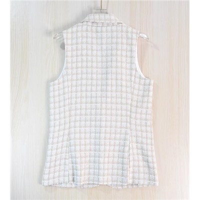 Женский текстурированный клетчатый жилет