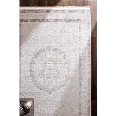 Mons Halı - Beyaz/Gri - 155x225 cm