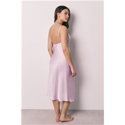 Camisón midi tirantes satén lila