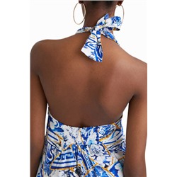 Vestido largo halter Stella Jean