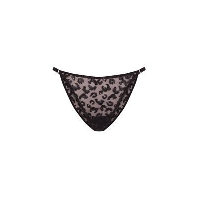 Tanga tul bordado metálico negro