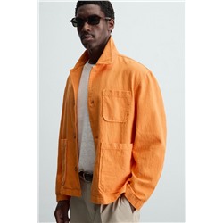 LINEN/COTTON OVERSHIRT