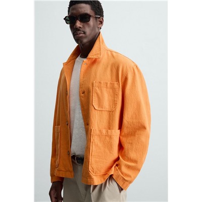 LINEN/COTTON OVERSHIRT