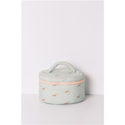 Neceser mediano verde estampado perritos