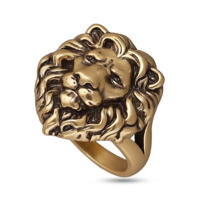 Кольцо Король лев (покрытие античное золото), Есть комплект