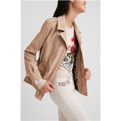 Chaqueta recta bolsillos