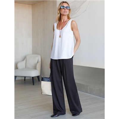 Брюки-палаццо на резинке сзади из джерси