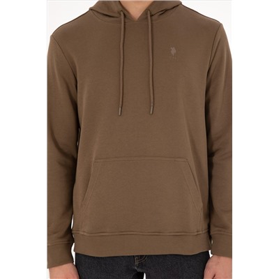 Erkek Haki Basic Sweatshirt