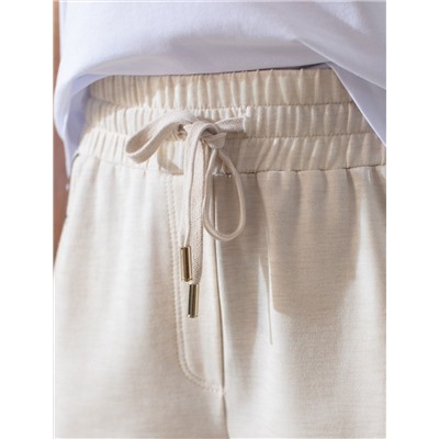 Прямые брюки с лампасами из эластичного футера двухнитки без начеса