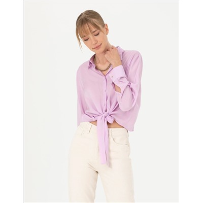Lila Regular Fit Uzun Kollu Gömlek