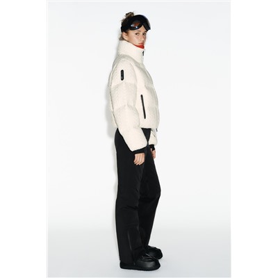 FAUX SHEARLING PADDED ANORAK 80% DOWN 20% FEATHER HEIQ XREFLEX™ RECCO® TECHNOLOGY SKI COLLECTION, CHARACTERISTICS