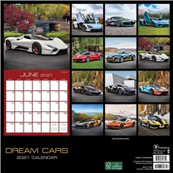 2021 Dream Cars 12"x12" Wall Calendar