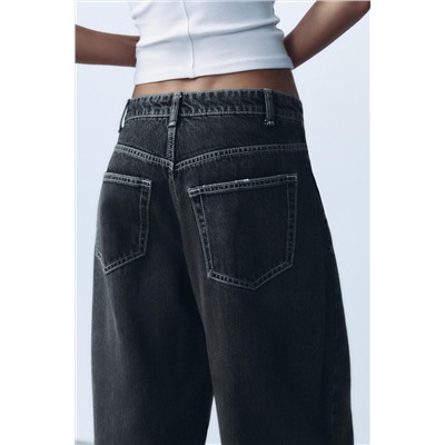 TRF RELAXED FIT HIGH-WAIST JEANS WITH PLEATS
