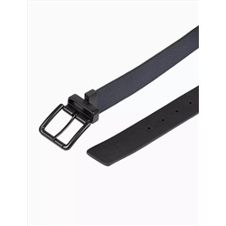 Pebbled Leather Reversible Jean Belt - Crayon / Black