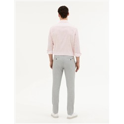Gri Slim Fit Jogger Kanvas Pantolon
