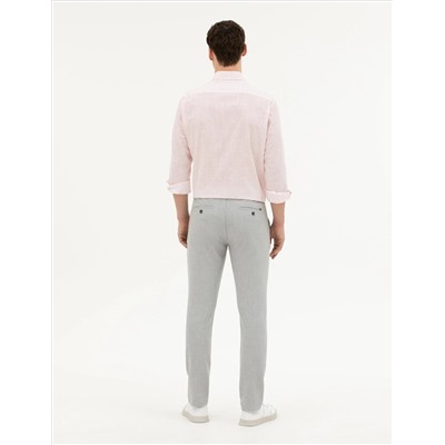 Gri Slim Fit Jogger Kanvas Pantolon