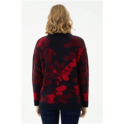 Kadın Lacivert Bisiklet Yaka Kazak