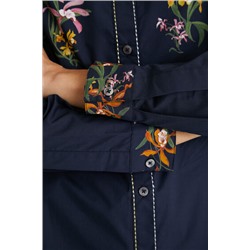 Camisa larga estampado floral