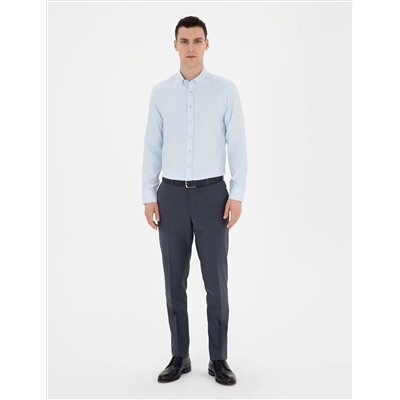 Açık Oxford Mavi Slim Fit Uzun Kollu Gömlek