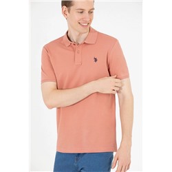 Erkek Pudra Basic Polo Yaka Tişört