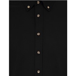 Siyah Regular Fit Uzun Kollu Gömlek