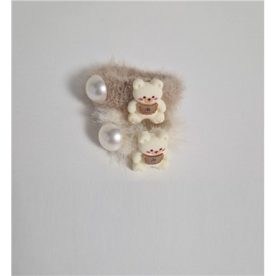 Резинки для волос меховые 60219 2шт