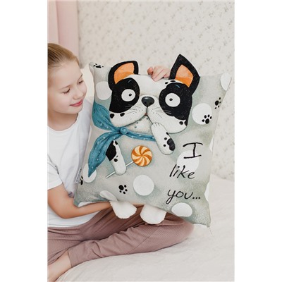 Наволочка декоративная Бульдог  45*45