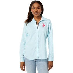 U.S. POLO ASSN. Long Sleeve Oxford Tonal Pony Shirt