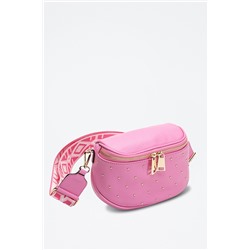 Bandolera de piel Phoebe Rosa