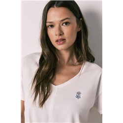 Pijama Capri algodón blanco