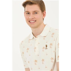 Erkek Krem Polo Yaka Tişört