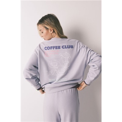 Sudadera felpa algodón lila