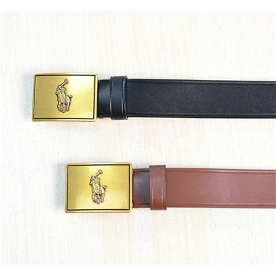 Мужской кожаный модный ремень с металлической пряжкой RALPH LAURE*N