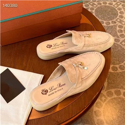 Женские мокасины без пятки   ЛОРО ПИАН*О 🤍 (Натуральная замша)