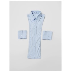 Женский шерстяной кардиган с эффектом многослойности (съёмные манжеты и воротник с застёжкой планкой рубашки)  МО*КО