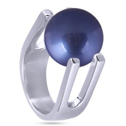 Кольцо (Майорка 14мм черничная; покрытие родий), Есть комплект