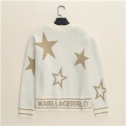 Karl Lagerfel*d 🌟коллекция 2024⚡️ трендовый теплый свитер из смеси овечий шерсти. Яркая пятиконечная звезда и буквенный жаккард выглядят очень стильно.. цена на бирке 299 💵 экспорт!