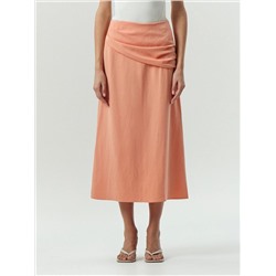 Юбка миди с добавлением льна, S1127/dous