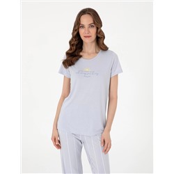 Mavi Kısakollu Pijama Takımı