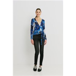 Jersey punto estampado lazada