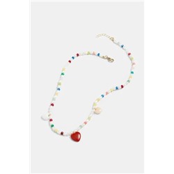 Gargantilla perlas arroz charms