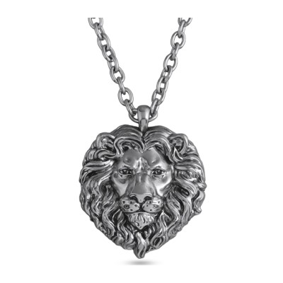 Кулон Король лев (покрытие античное серебро) 85см, Есть комплект