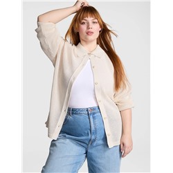 Crochet Button-Down Top