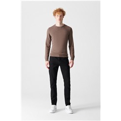 Vizon Bisiklet Yaka Tüylenmeyen Triko Kazak