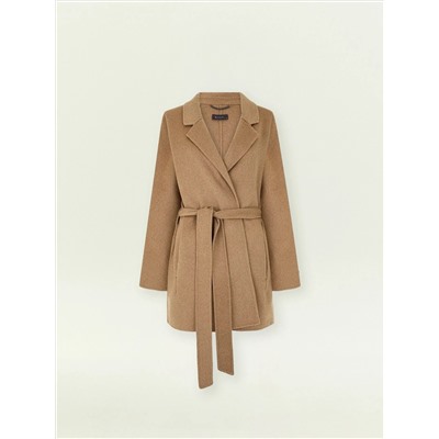 Полупальто-халат из шерсти, R136/irishcream