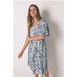 Camisón midi jacquard floral verde
